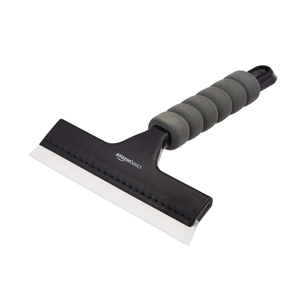 Amazon Basics All-Purpose Window Squeegee with Handle for Car Black