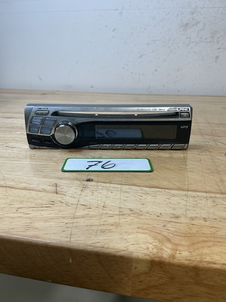 Alpine CDE-9843 CD Receiver Faceplate ONLY TESTED