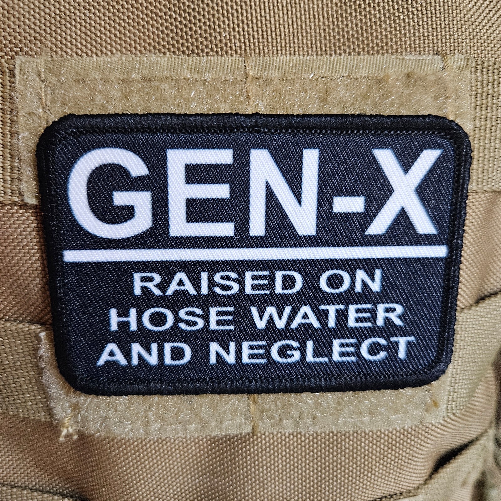 Gen x meme patch 2"x3" hook & loop backing morale patch