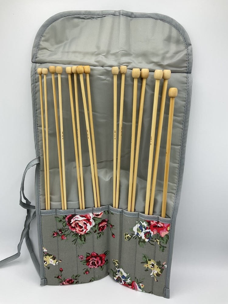 Bamboo knitting needles Set- Comes in custom case