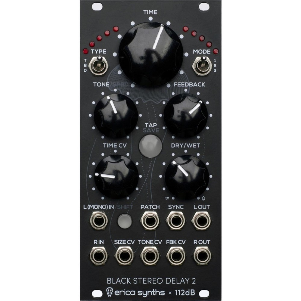 Erica Synths Black Stereo Delay2 Eurorack Module -OPEN BOX