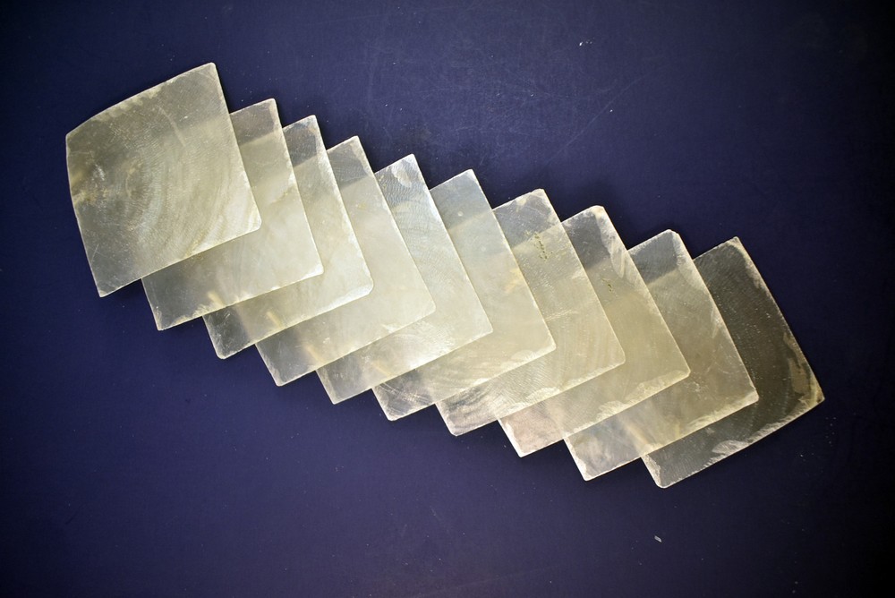 100 Capiz Shells White Square 2" (50mm) One Hole Crafts Windchimes Shellcraft
