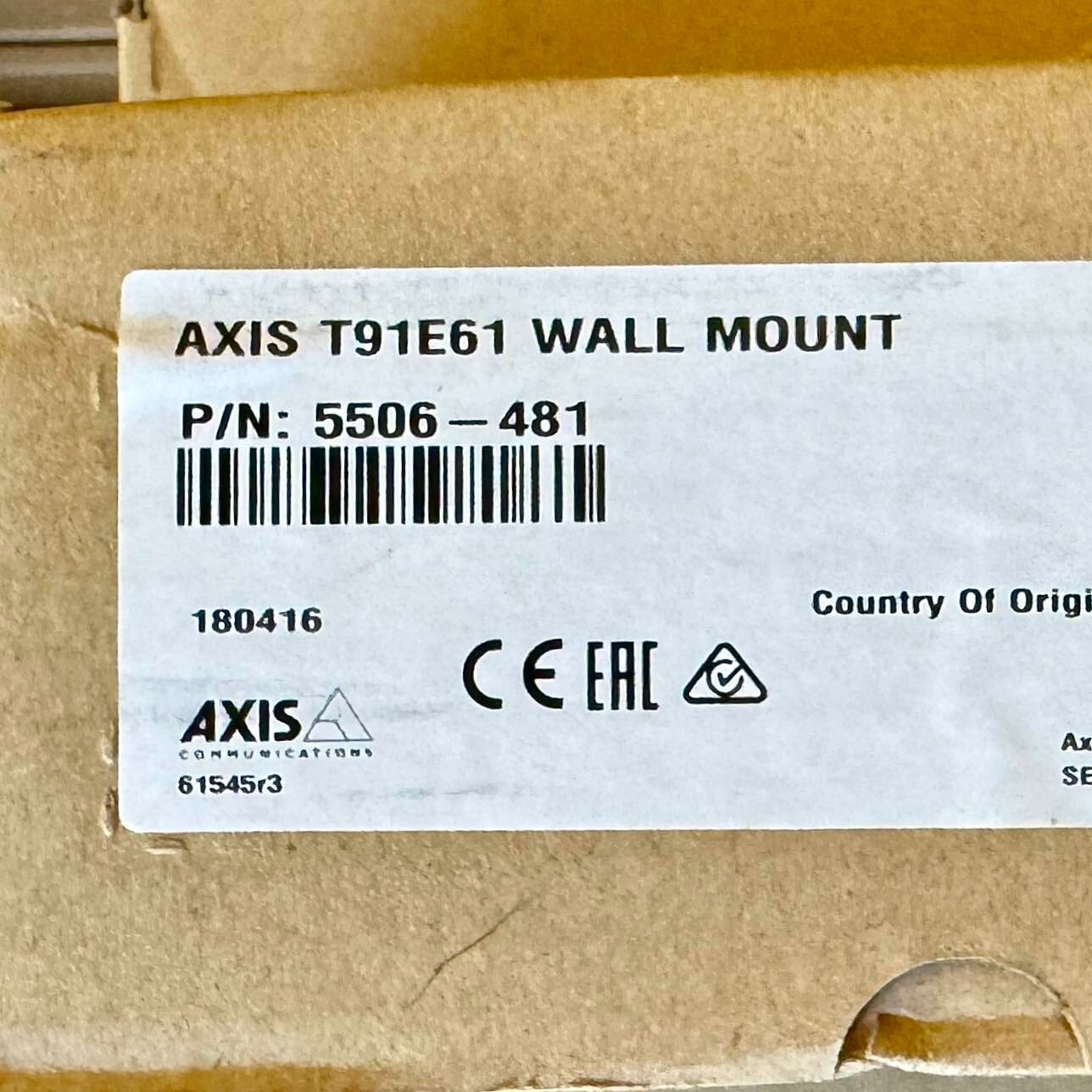 Axis T91E61 Wall Mount CCTV Camera NEW