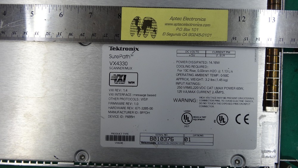 Tektronix VX4330 opt. 01 SCANNER/MUX SurePath  VXI Module