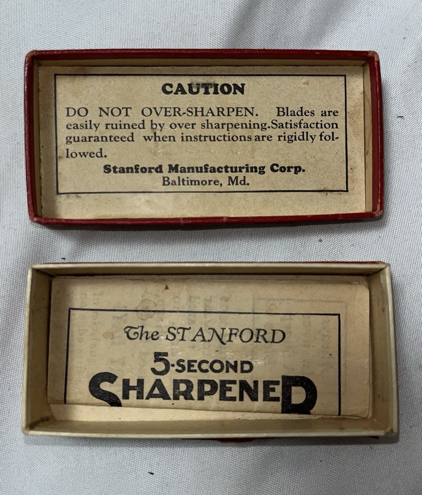 Stanford Company Safety Razor Blade Sharpener 5 Second Sharpener