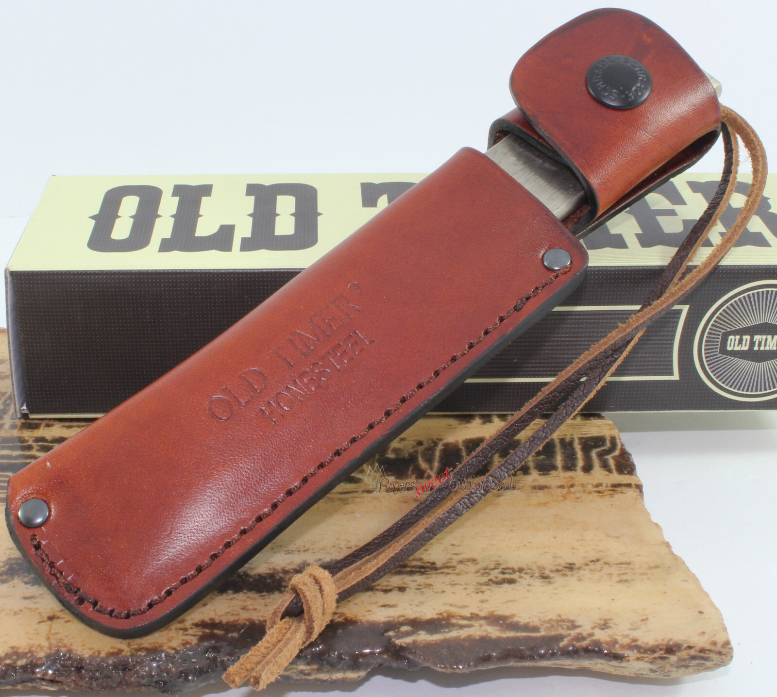 Schrade Old Timer HS1 Honesteel Knife Sharpener and Honing Steel Leather Sheath