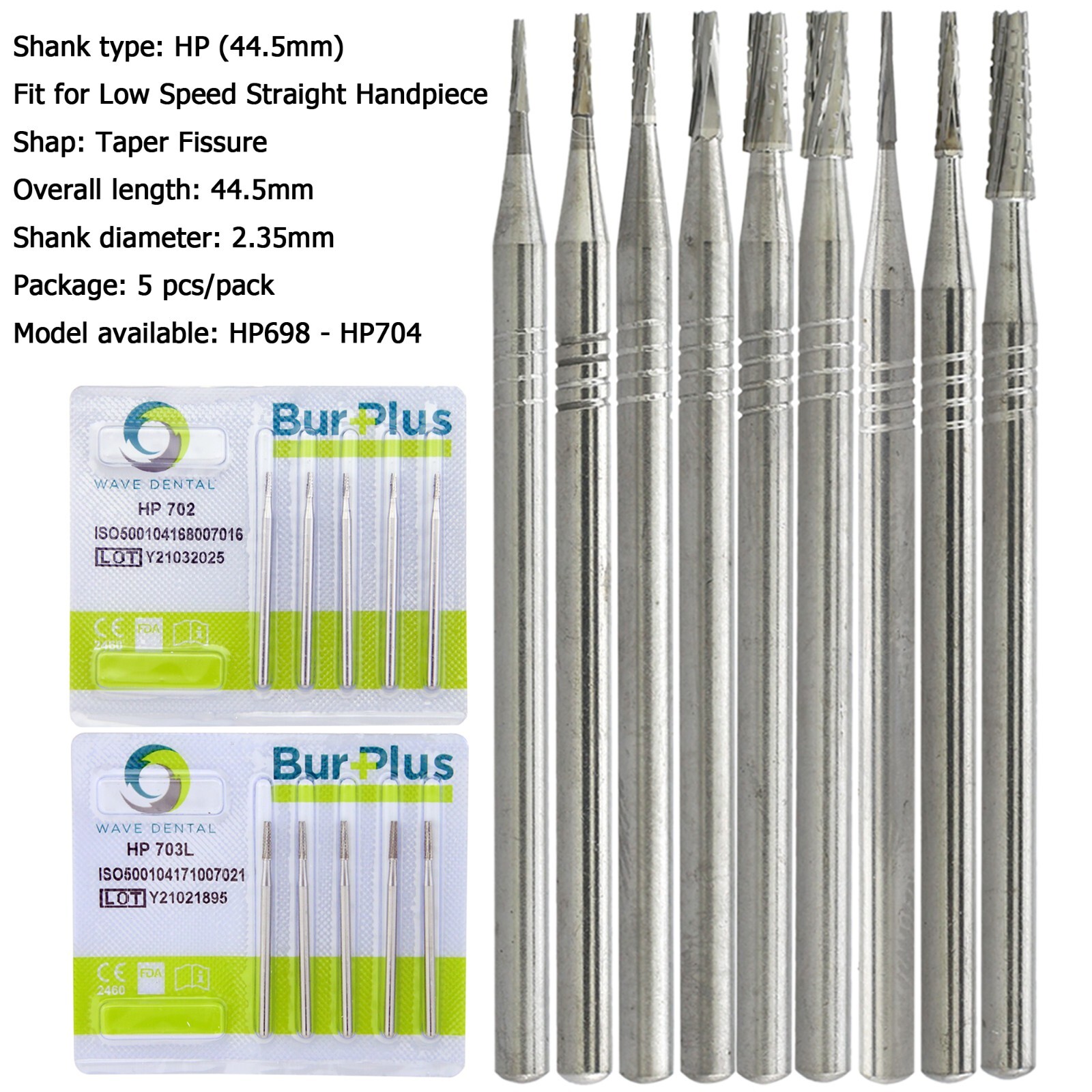 Wave Dental Carbide Burs Round HP Surgical Burs For Straight Handpiece HP 8 557