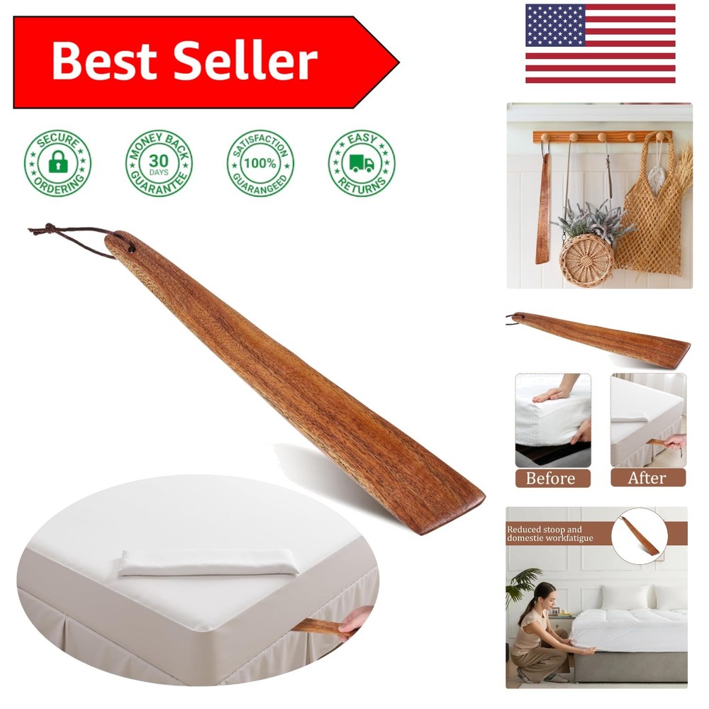 Compact Arthritis-Friendly Bed Sheet Lifter Tool - 12 inch Easier Sheet Making