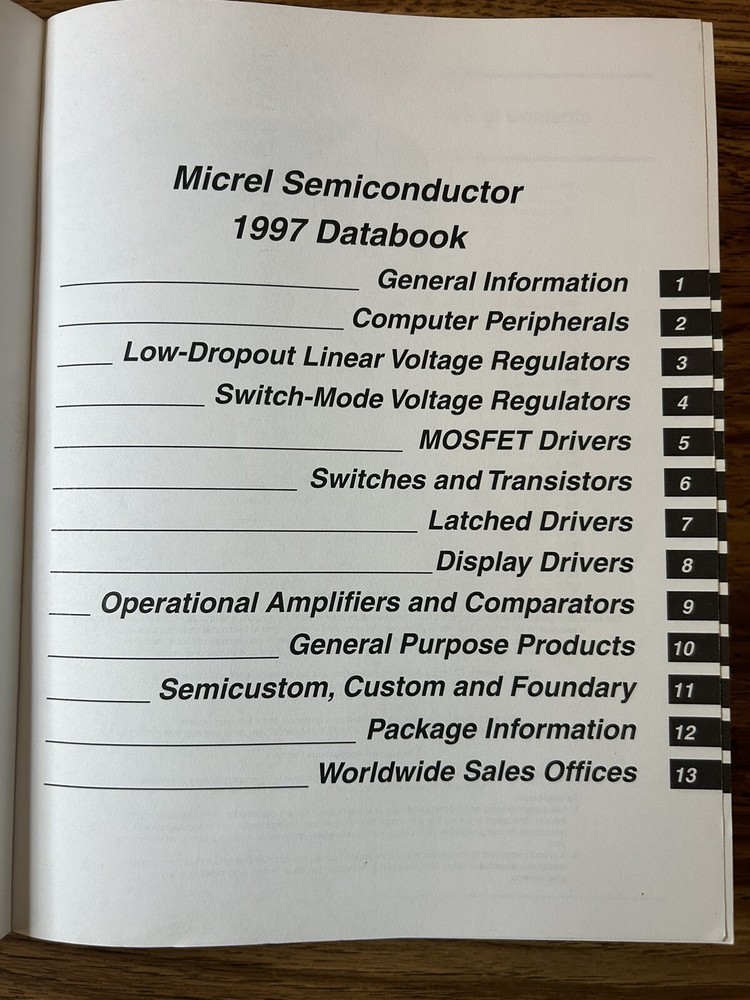 Micrel Semiconductor 1997 Databook
