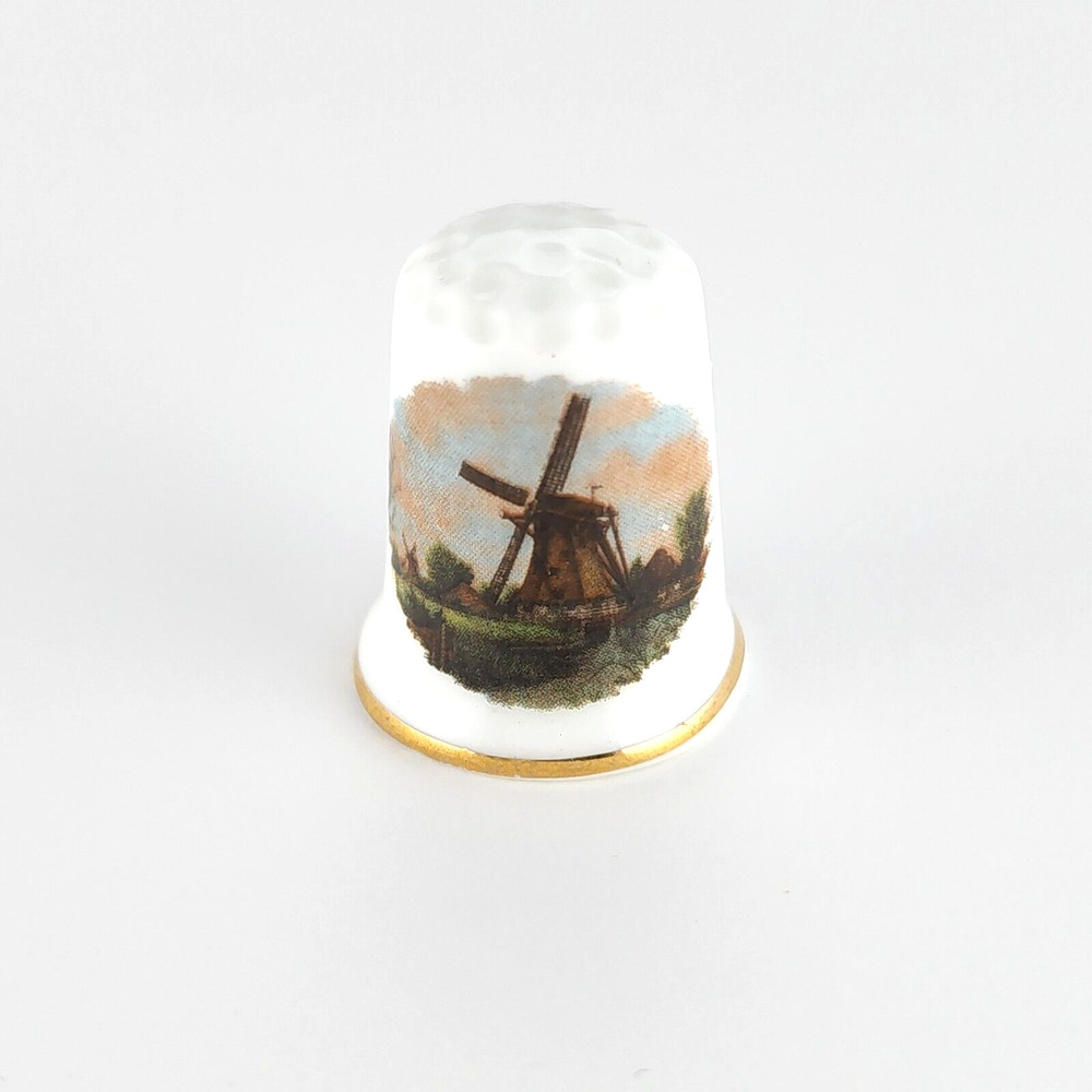 Thimble Windmill Fine Bone China Porcelain