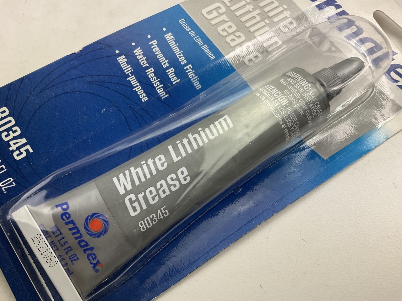 Permatex 80345 White Lithium Grease 1.5 Oz Tube