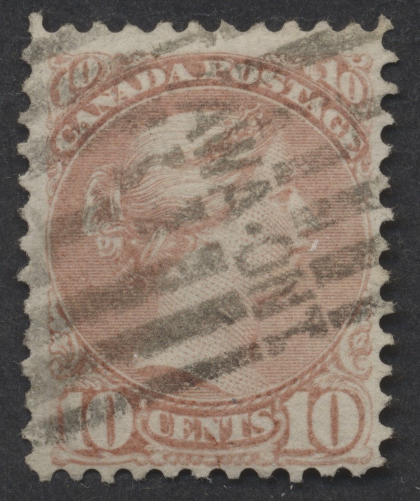 Canada #45 10c Small Queen Ottawa ONT '1' Roller Cancel Type IV