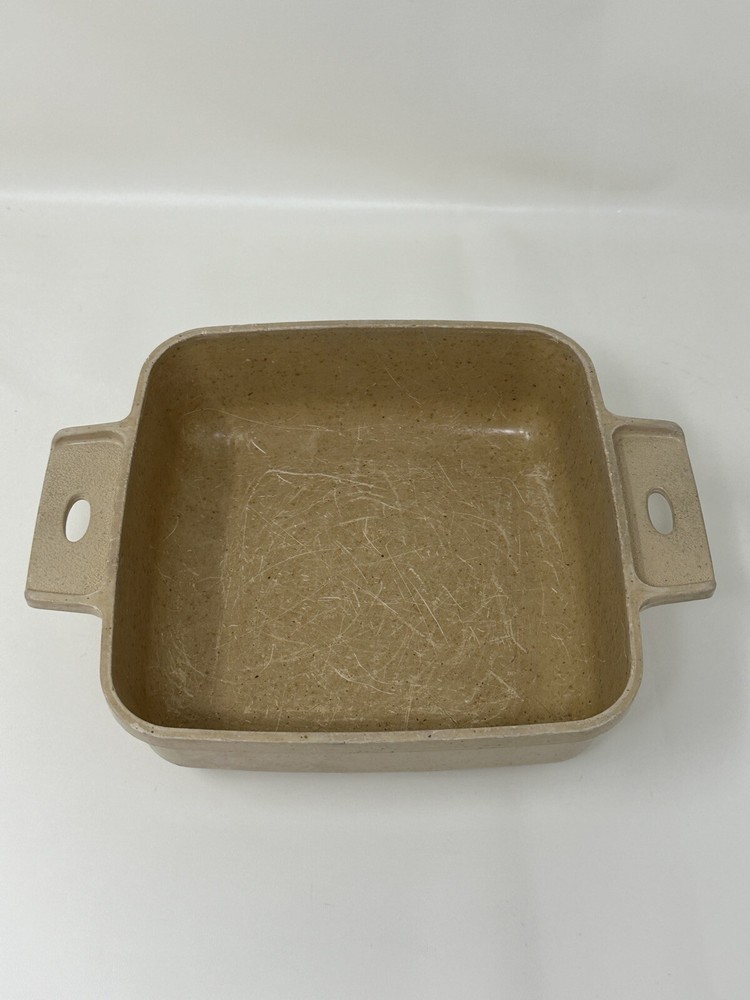 LittonWare Microwave Square Pan Dish 1 Quart With Divided Lid Vintage
