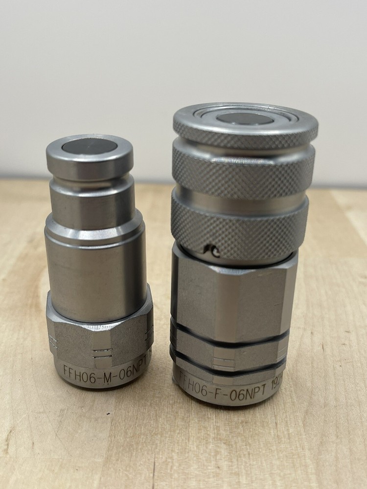 3/8 Body Flat Face Hydraulic Quick Connect Coupler Set With 3/8″ NPT Thread