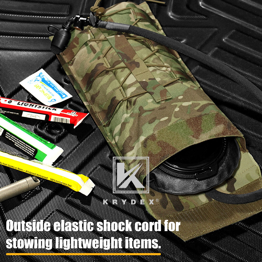KRYDEX Tactical Vest Hydration Carrier Modular 3L Water Bladder MOLLE Backpack