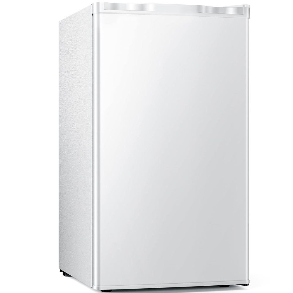 Mini Compact Refrigerator with Freezer, 3.2 Cu.Ft. Single Door with Adjustabl...