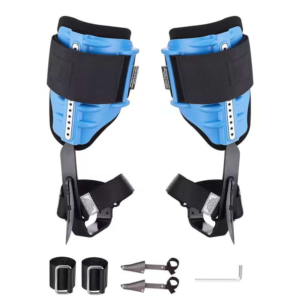 Height-Adjustable Tree Climbing Spikes with Straps & Cushioned Padding, 350 Lbs.