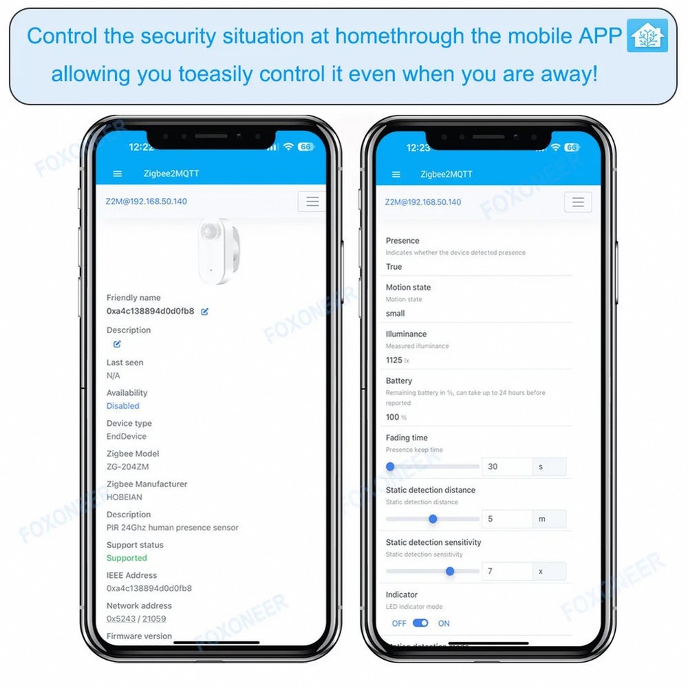 Zigbee Human Presence PIR Motion Detection Sensor Luminance Detector Smart