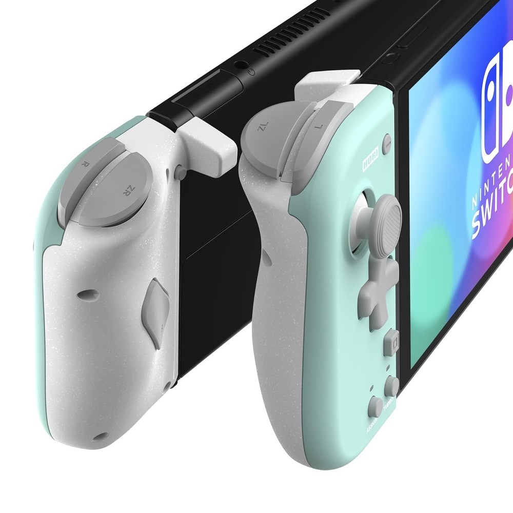 HORI Split Pad Compact Controller for Handheld Nintendo Switch Mint Green White