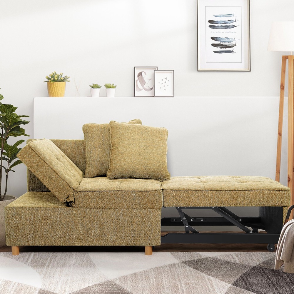 4 in 1 Folding Ottoman Sofa Bed, Convertible Chair Multi-Function Sleeper Sofa🏡