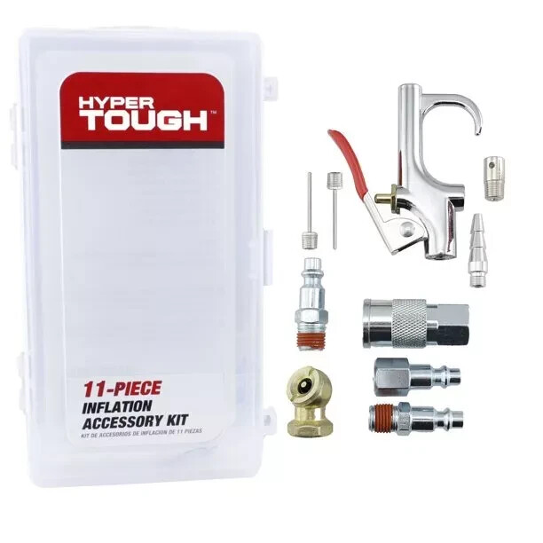 HYPER TOUGH HT11PCAAK 11 PC INFLATION ACCESSORY KIT *NEW