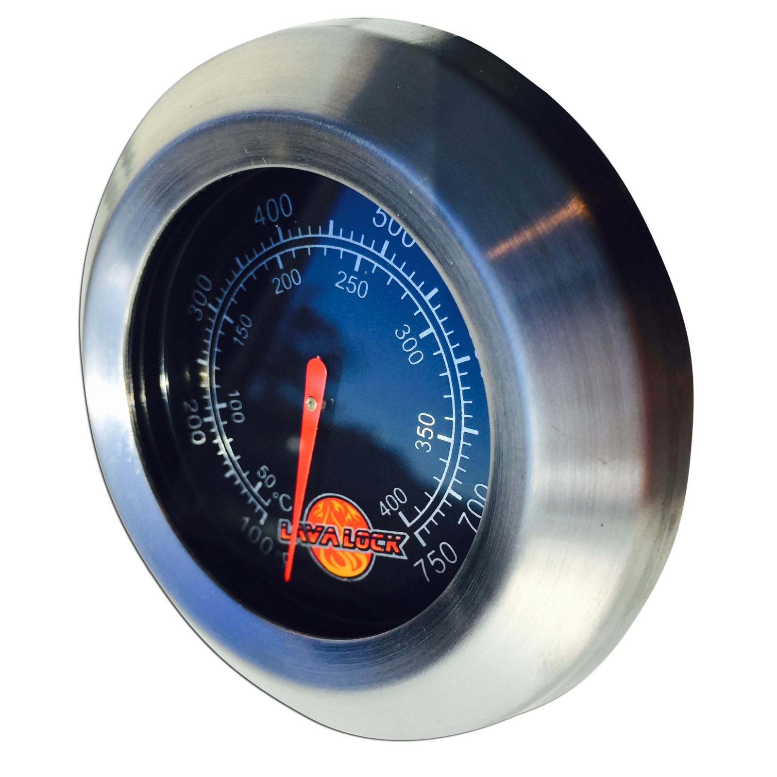 Replacement Flush Mount BBQ Smoker thermometer gas charcoal pit black wsm kettle