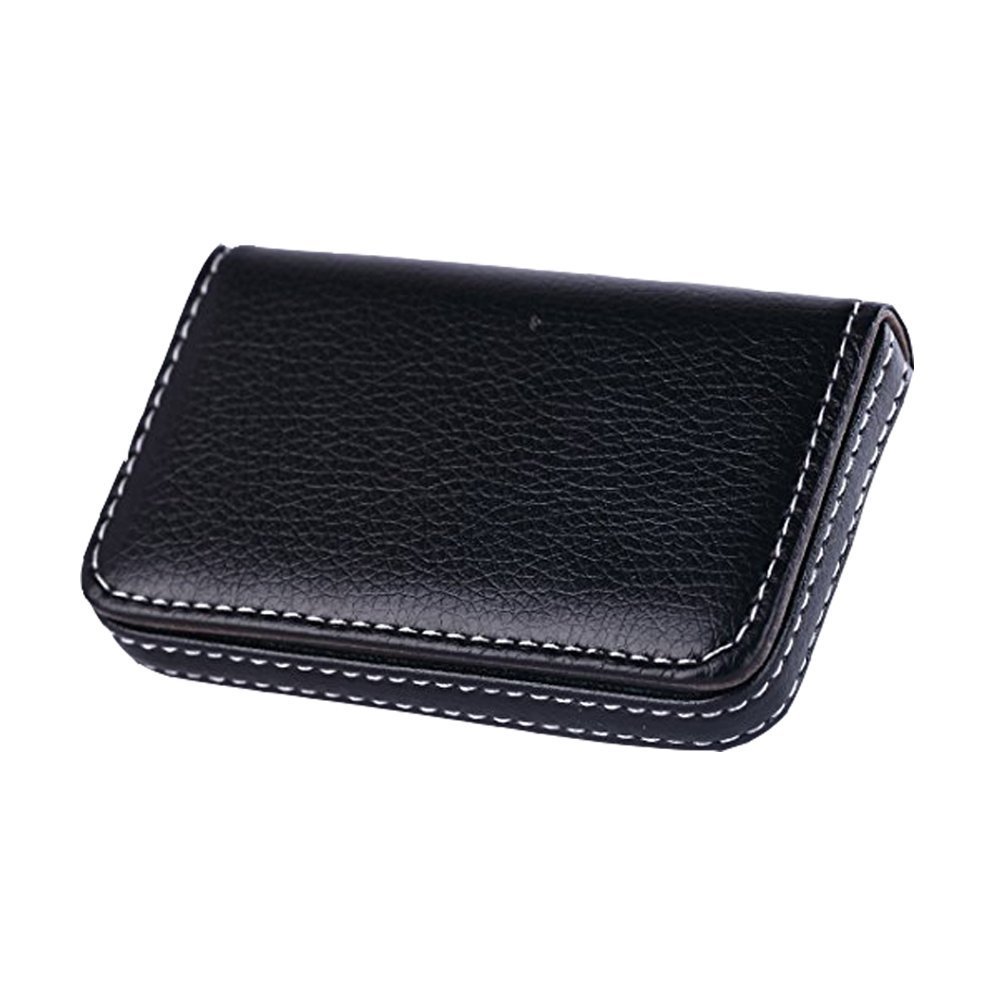 PU Leather Business Card Holder Pocket Wallet Case w/ Magnetic Closure