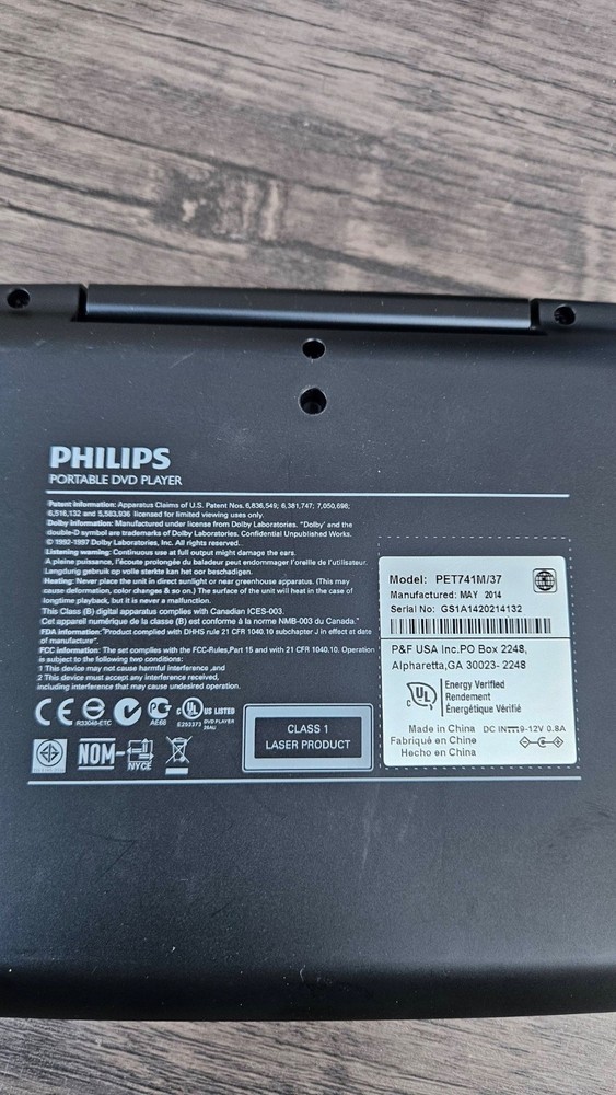 Philips PET741-RB DVD/CD Player READ DESCRIPTION R5