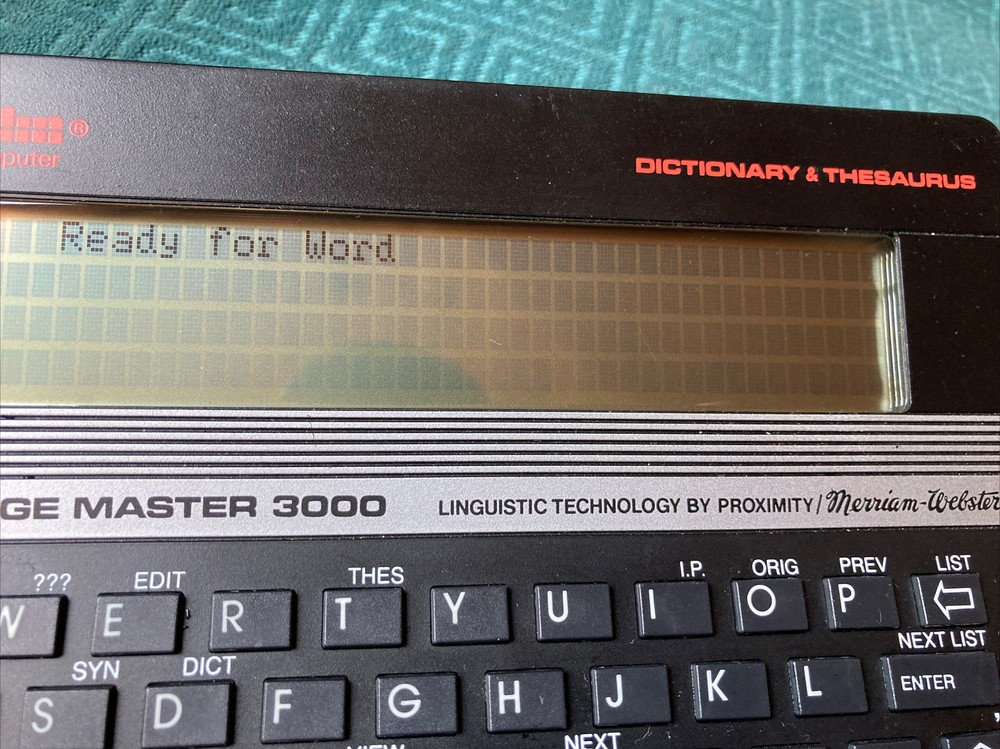 VTG 1988 Franklin Computer Language Master LM 3000 Dictionary Thesaurus Works!