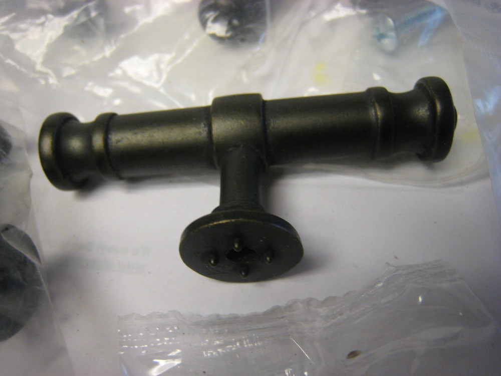 9 Pack Brainerd P43935W-WCN 3" Button Cabinet Drawer Knobs Warm Chestnut Knob