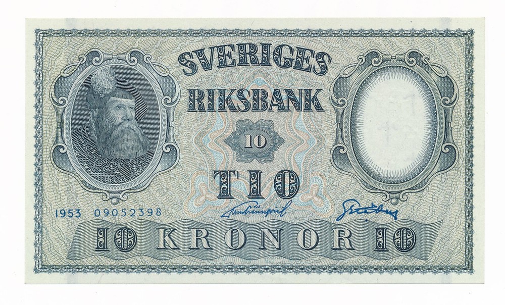 Sweden 10 Kronor 1953 P. 43/ 43a Unc  Note