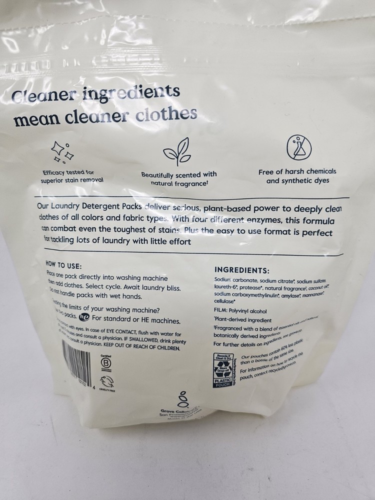 Grove Collaborative Laundry Detergent Packs Lavender & Rosemary 8 Loads Sample