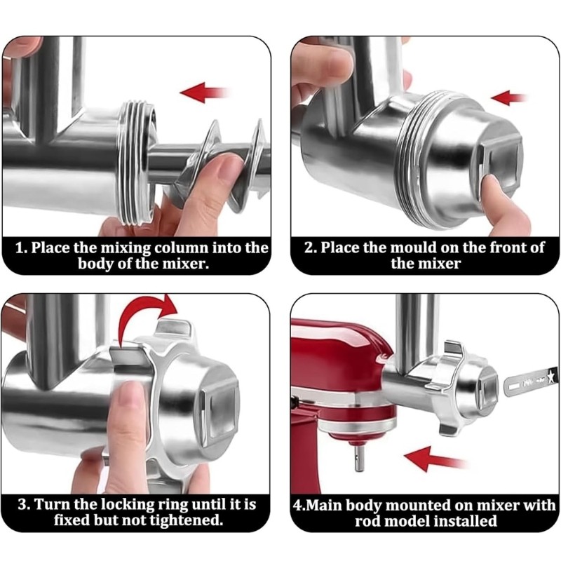 Grade Stainless Steel Mixer Accessories Processor Assembly for Cookie