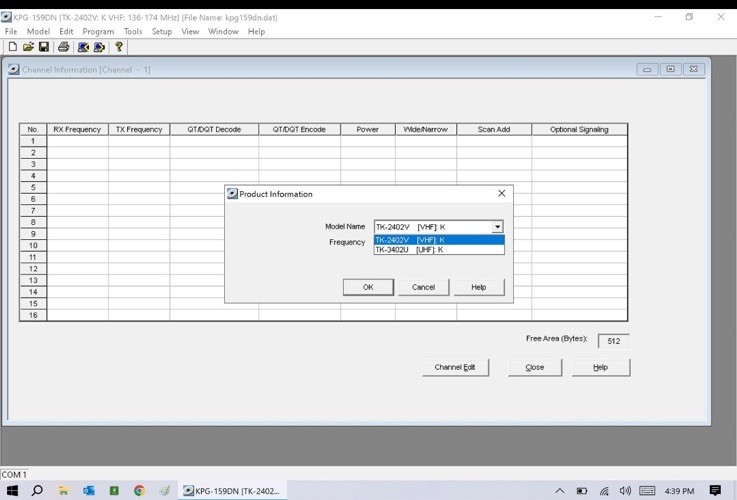 Kenwood KPG-159DN v1.05 Programming Software for TK-2402V, TK-3402U