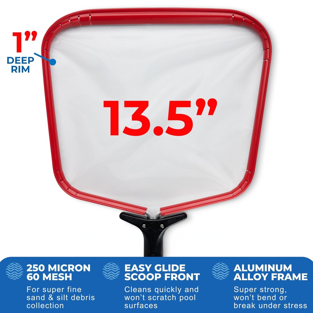 ProTuff Flat Pool Skimmer Net – 2 Year Unconditional Free Replacement – Heavy...