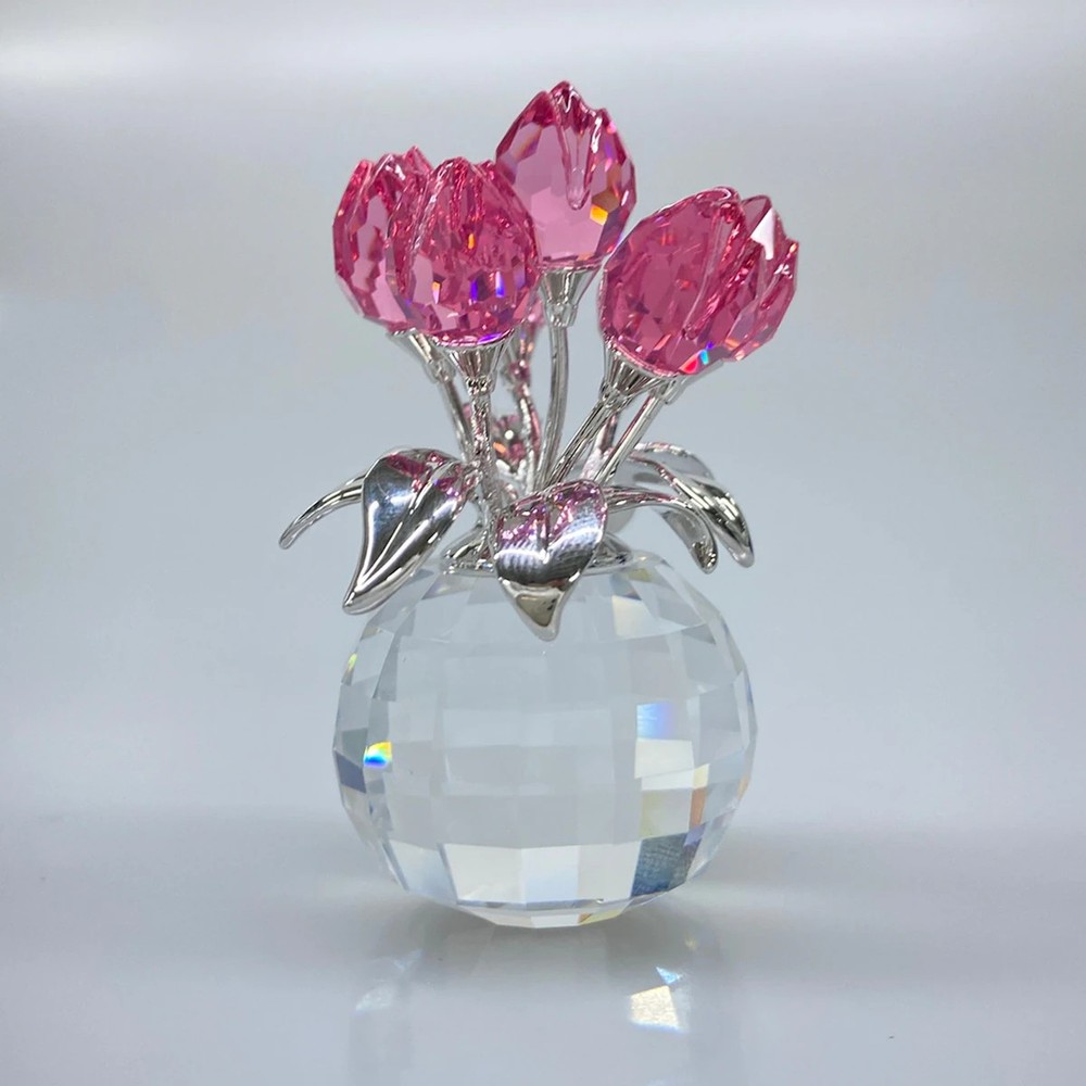 SWAROVSKI - Clear Pink Silver Swarovski Crystal Hardware Accessory