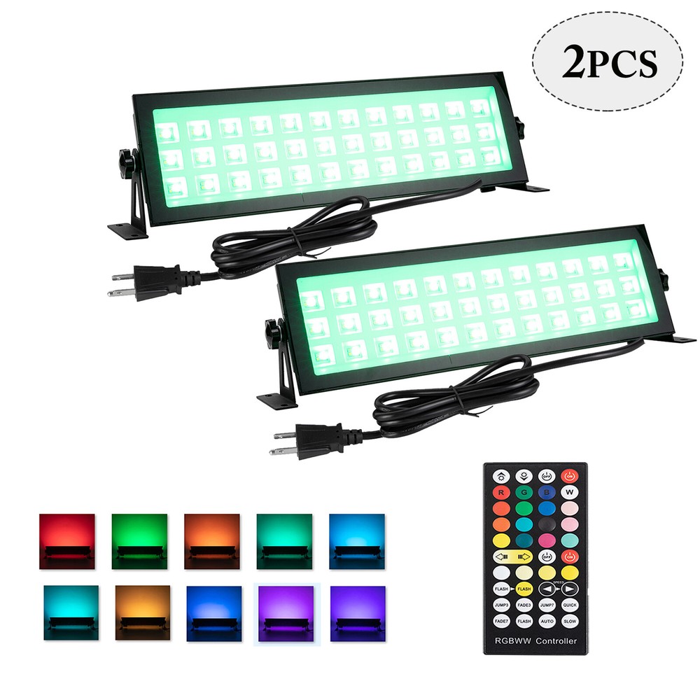 2pcs Multifunction Dimmable Wall Washer Lights 96W LED Dimmable KTV/DJ Lights