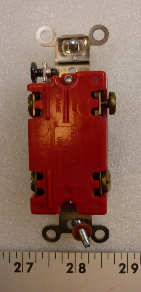 HUBBELL SERIES 1200 20A BROWN RED TOGGLE SWITCH