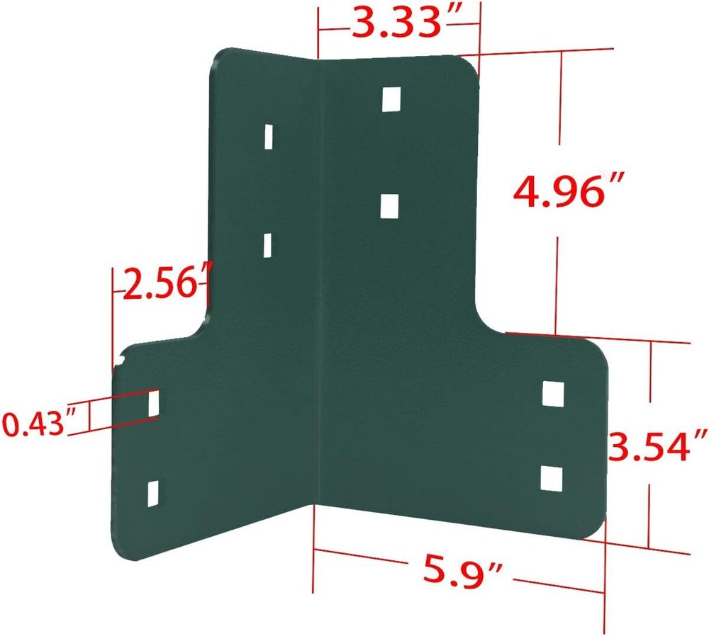8pcs Workbench Corner Brackets Kit for DIY Workbench Project 4mm/5mm green/black