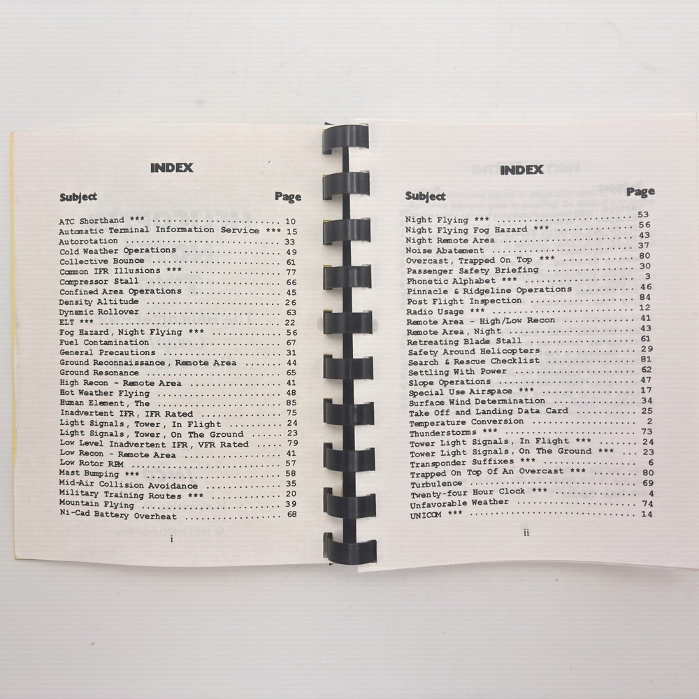 JMCO Helicopter Notes TWO Pilot's Complete Resource Guide Pocket Book