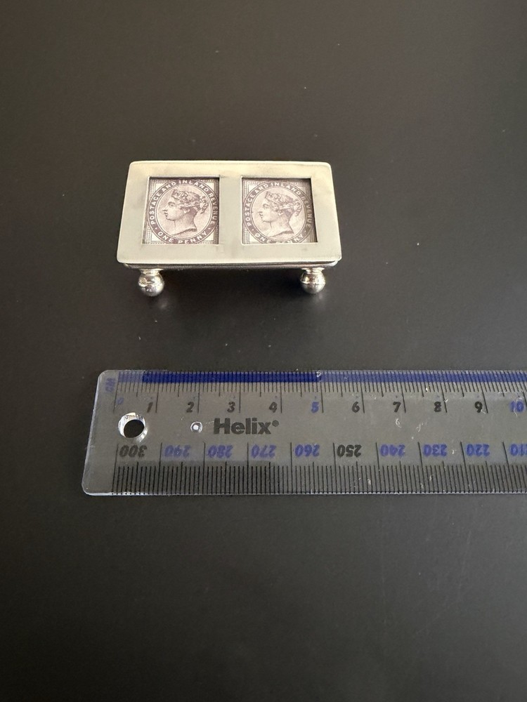 Victorian Style Solid Silver Double Stamp Case Box CME Jewellery c1990