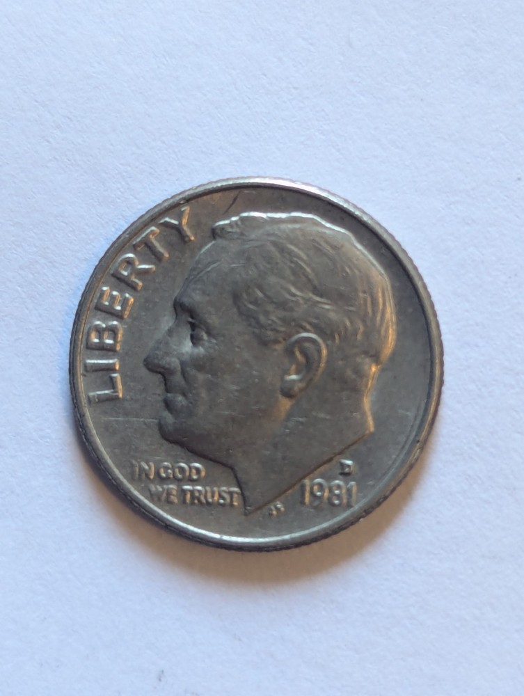 USA 10 Cents, 1981-D, Roosevelt Dime