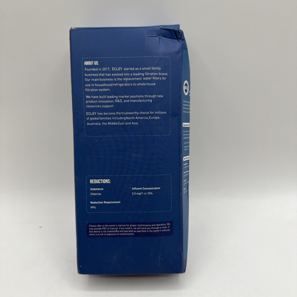 Ecley 2 Pack Refrigerator Water Filter EC-02