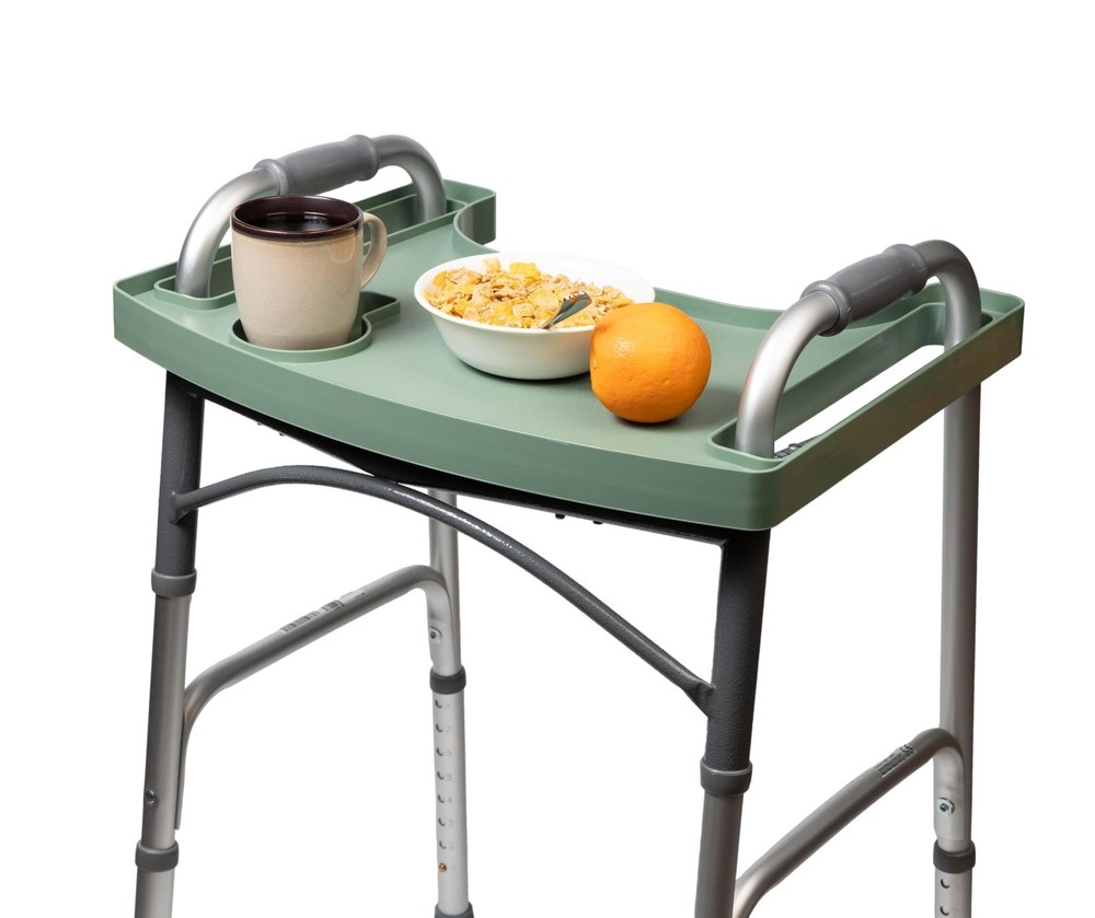 Sigo Green Walker Tray for Rolling Folding Walker, Tray Table with Cup Holder...