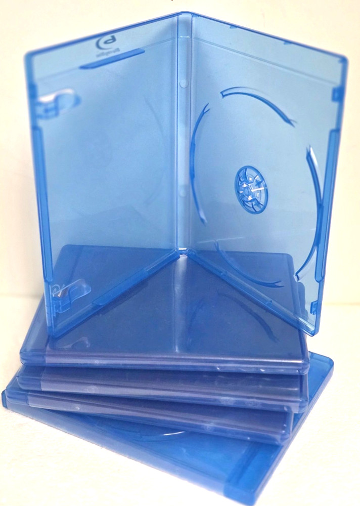 11mm Replacement Single Blu-ray Case with Clear Outer Sleeve & Clips for Artwork