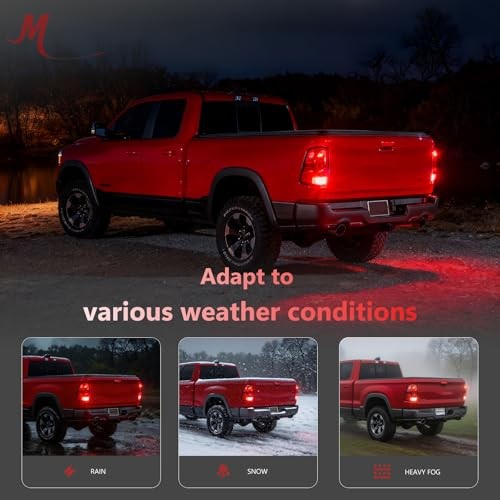 Rear Tail Light Assembly Compatible With 2009-2018 Dodge Ram Left Driver Side