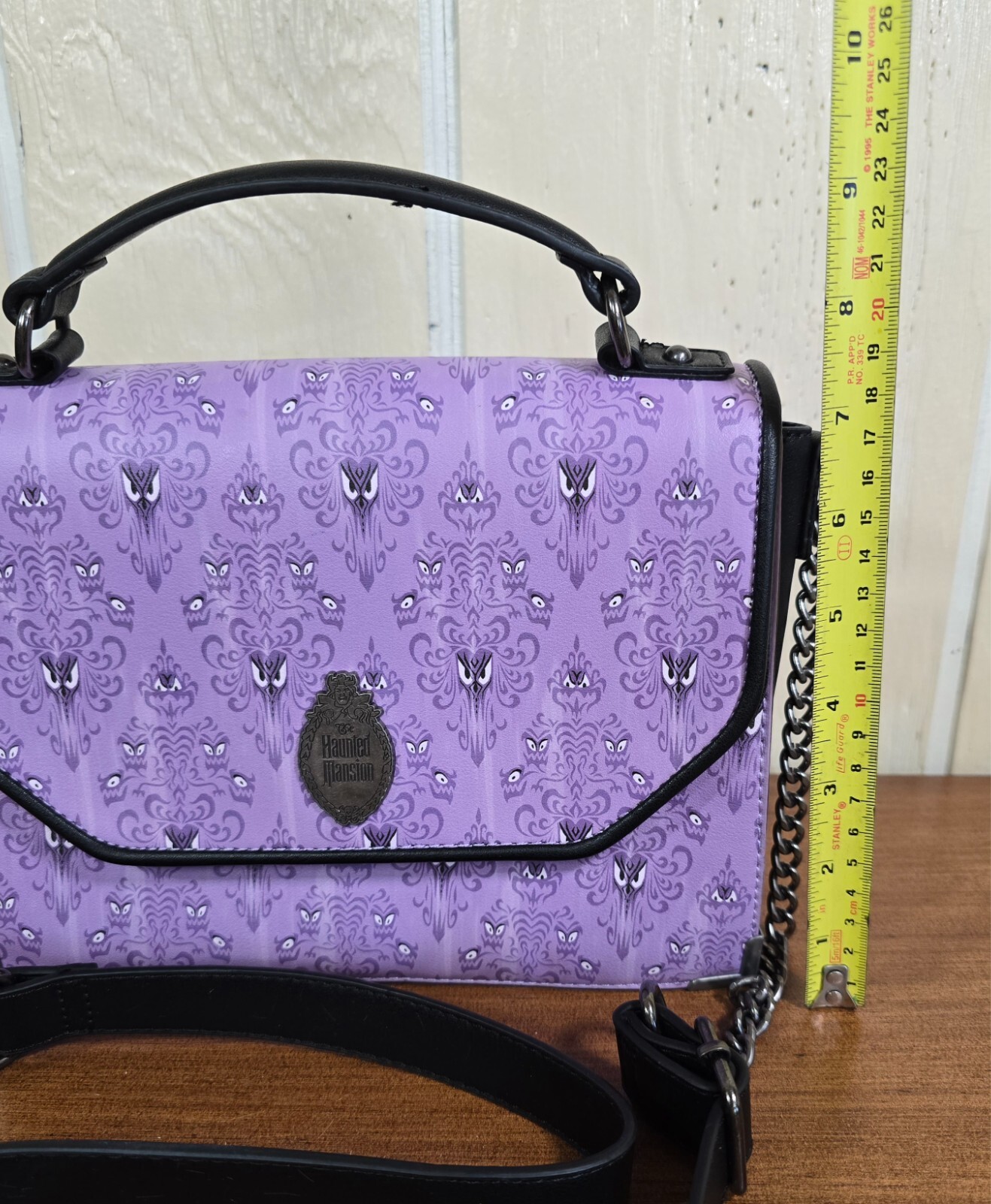 Disney Loungefly Parks The Haunted Mansion Wallpaper Eyes Crossbody Bag Purse