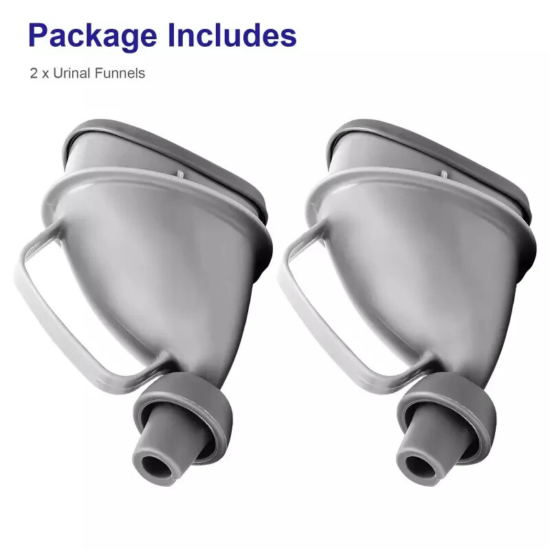 2 Pack Male Female Urination Toilet Urinal Funnel Camping Urine Device Travel