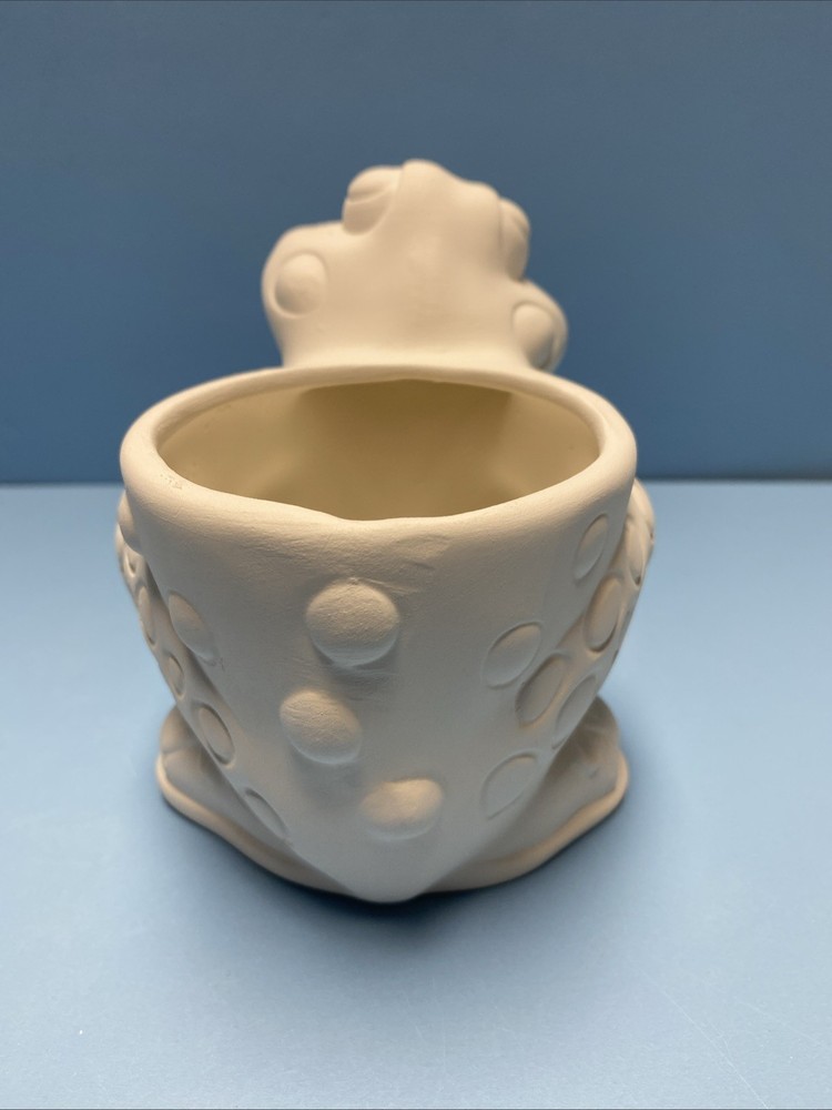 Ceramic Bisque Frog Planter Cute As Can Be Ready To Paint