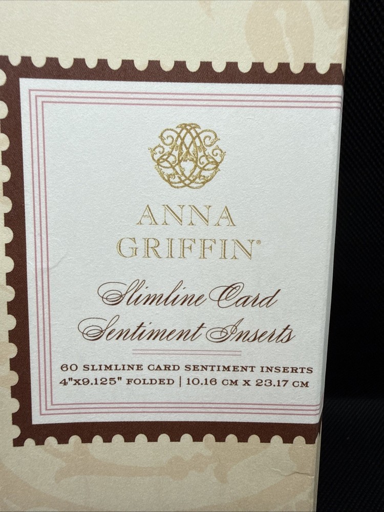 Anna Griffin Slimline Card Sentiment Inserts set 60 Pieces NEW